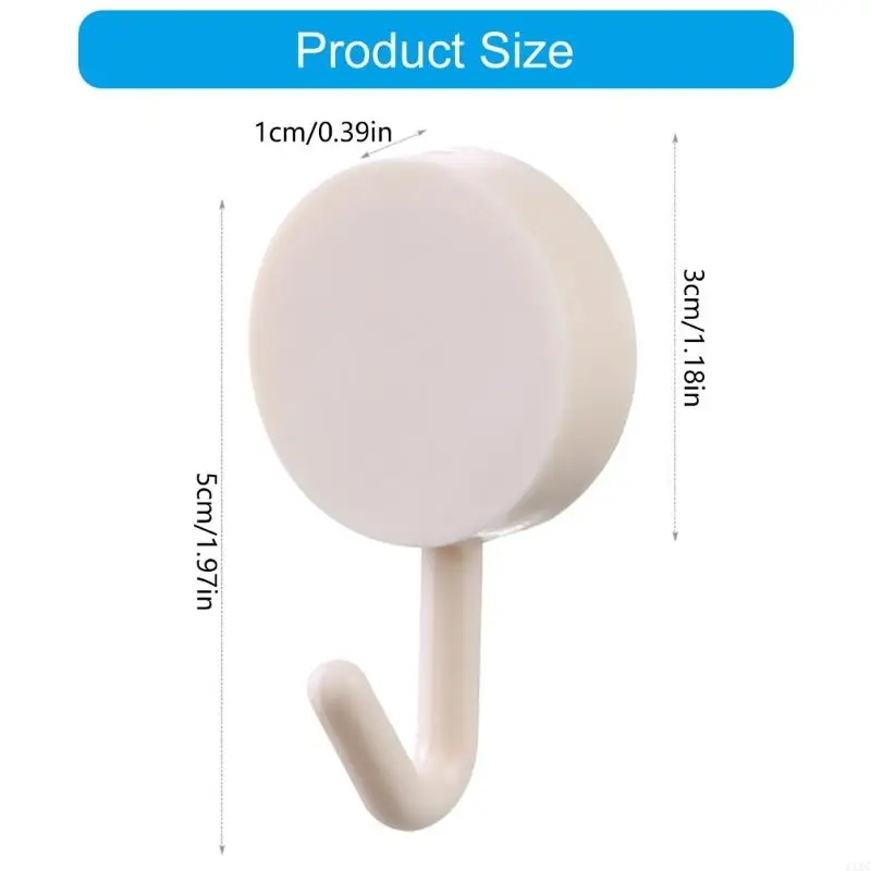 Adhesive Decorative Wall Hook Damage Frees Installation Strong Hold Bathroom Kitchen Use ABS Plastic Waterproof Hanger  - Image 6