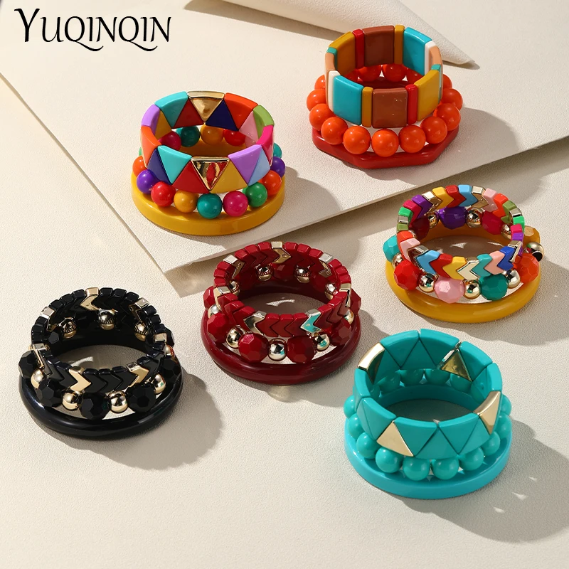 Vintage bohême multicouche perles Bracelets ensemble de Bracelets pour femmes hommes réglable Bracelet breloques filles cadeaux de fête femme 3 pièces/ensemble