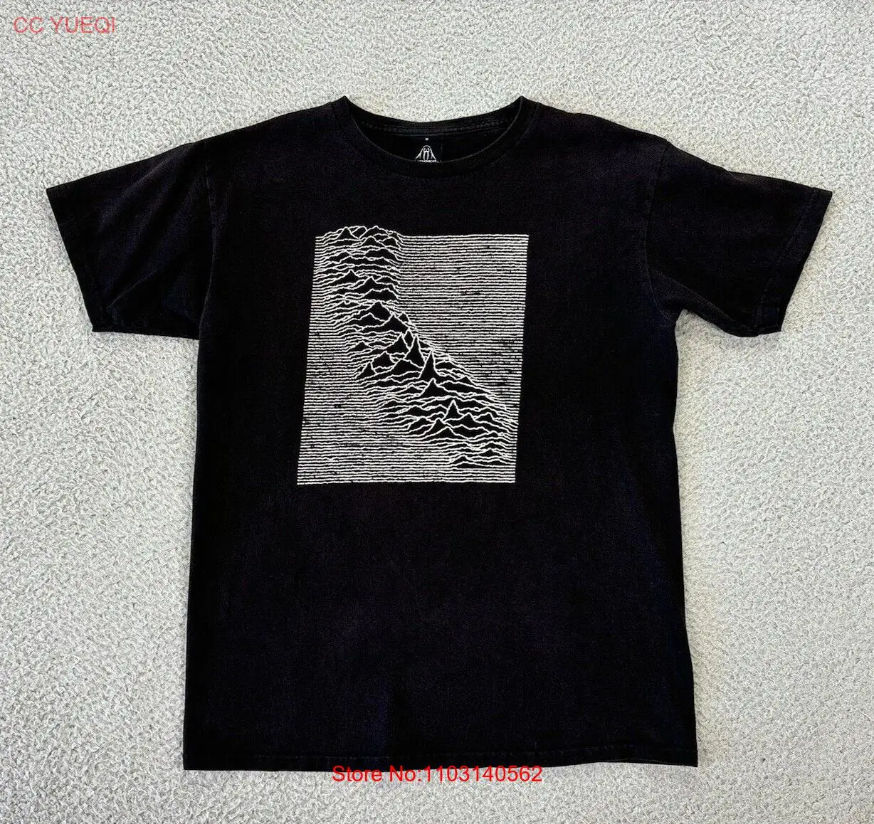 Upper Playground Joy Division Shirt Mens Medium Unknown Pleasures Album Black