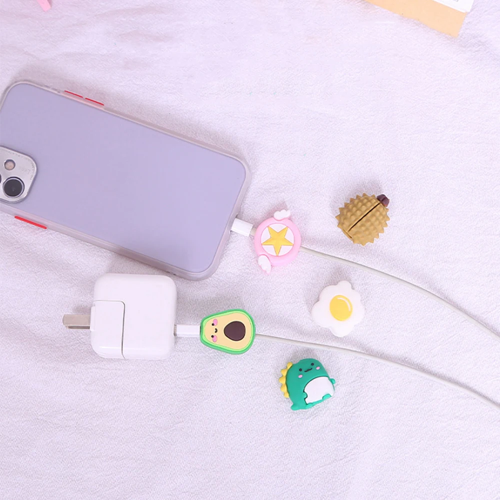 Cartoon Cable Protector Bites Winder Organizer Bobbin Winder Wire Cord Saver For USB Charging Cable Data Line Protectors Cover