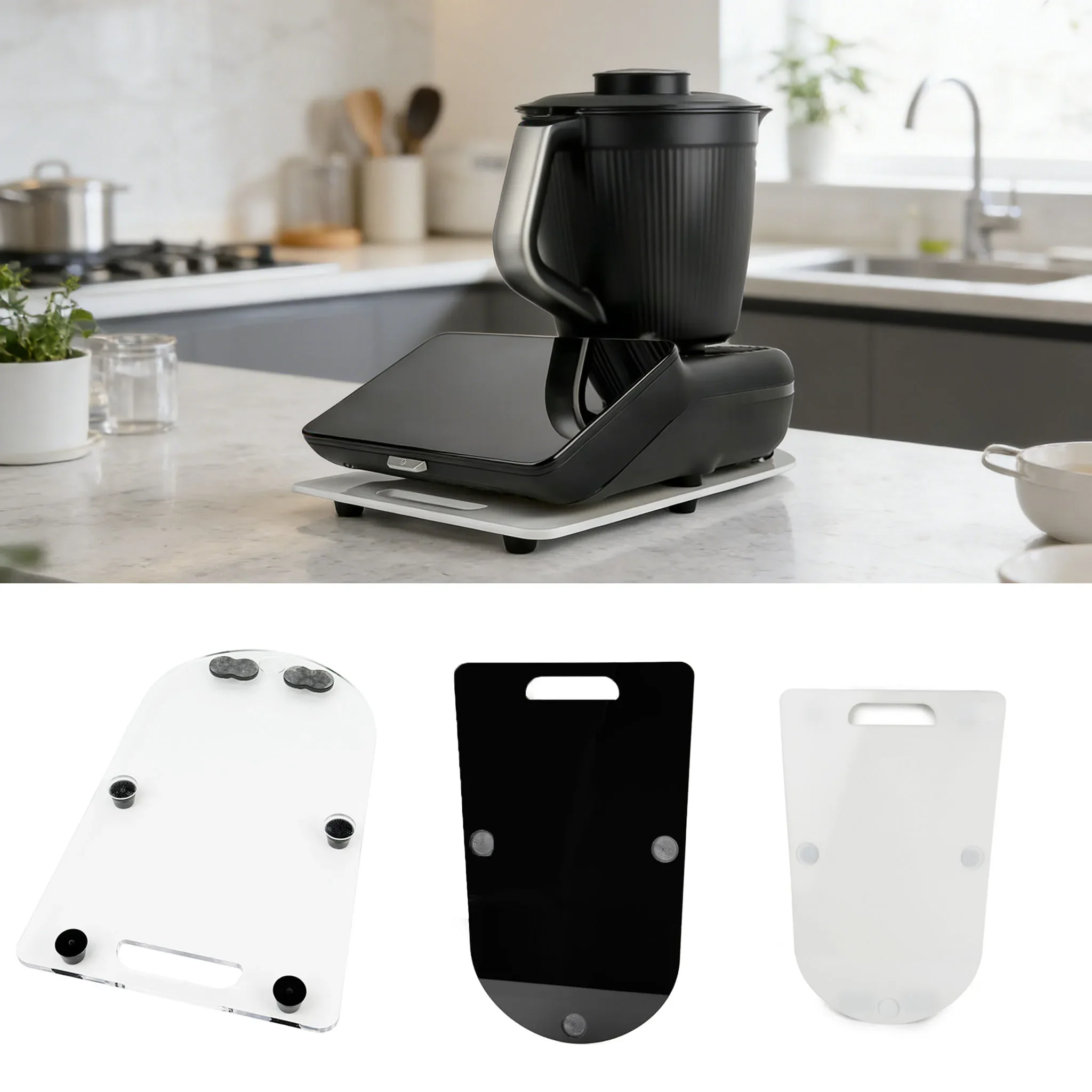 1pc Blender Sliding Mat For Thermomix TM7 Blender Tabletop Appliance Roller Sliding Mat Replacement Accessories