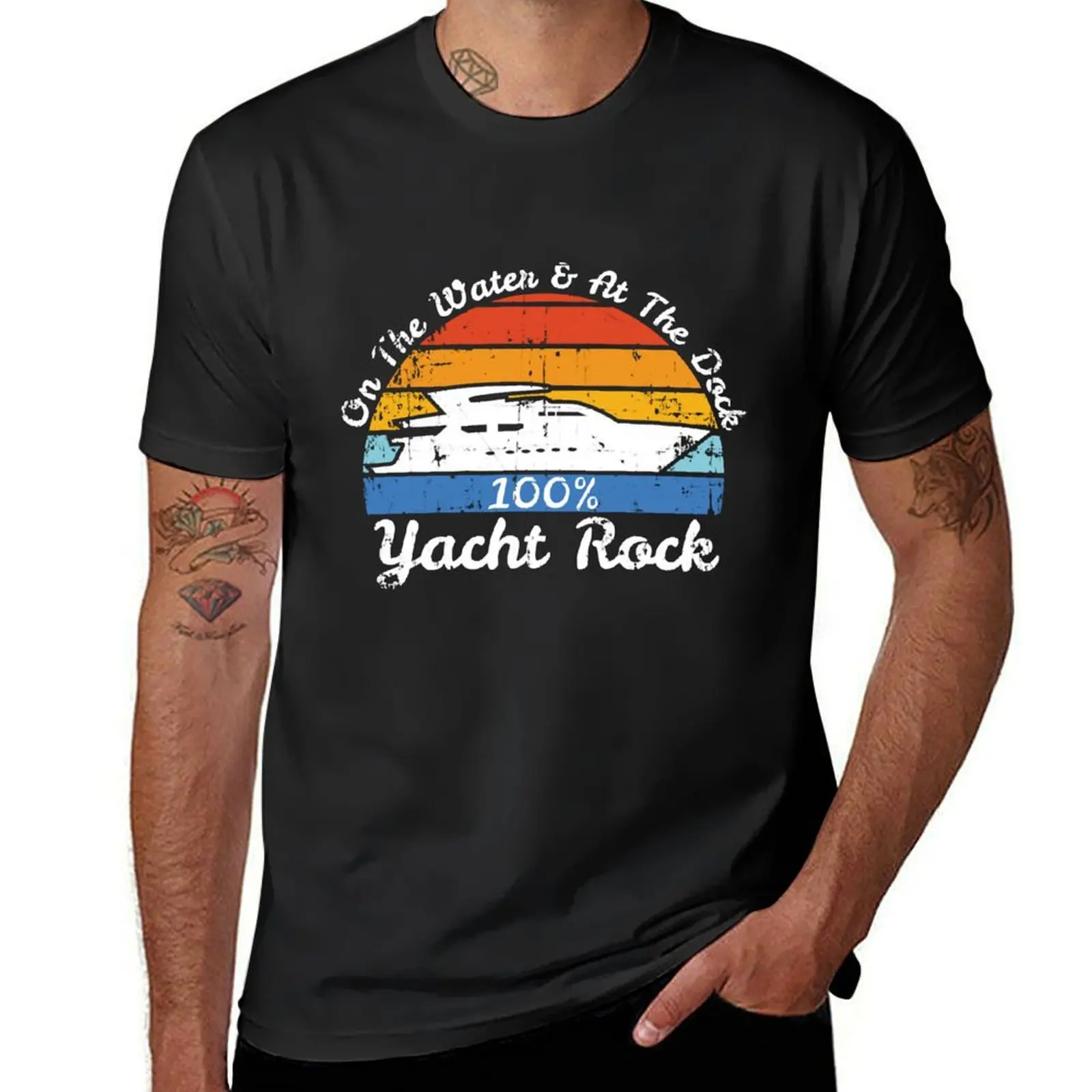 Distressed Retro Yacht Rock T-Shirt boys animal print sublime fruit of the loom mens t shirts