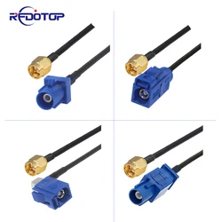 Cable adaptador de extensión de antena de navegación GPS para coche, conector macho/hembra a SMA, RAL5005 Fakra C, RG174