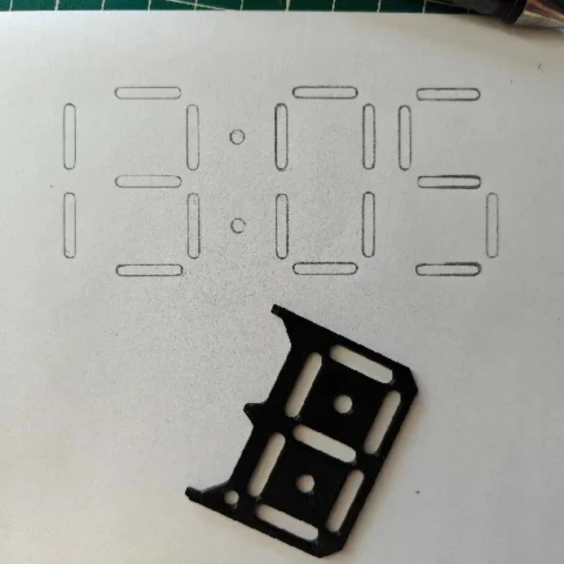 Black 7 Segment Number Drawing Stencil Reusable Number Template for Learning Practice and DIY Projects