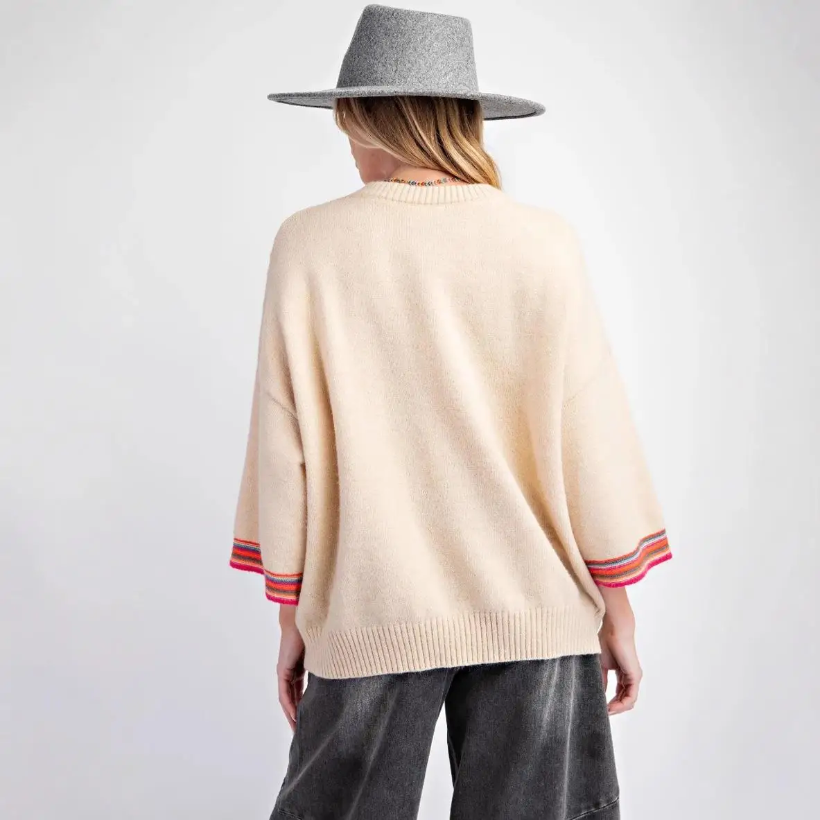 

Вязаный длинный женский свитер с цветочным принтом, осенний сезон, цвет воротника, высокое качество, полиэфирное волокно, модный Ele Sle