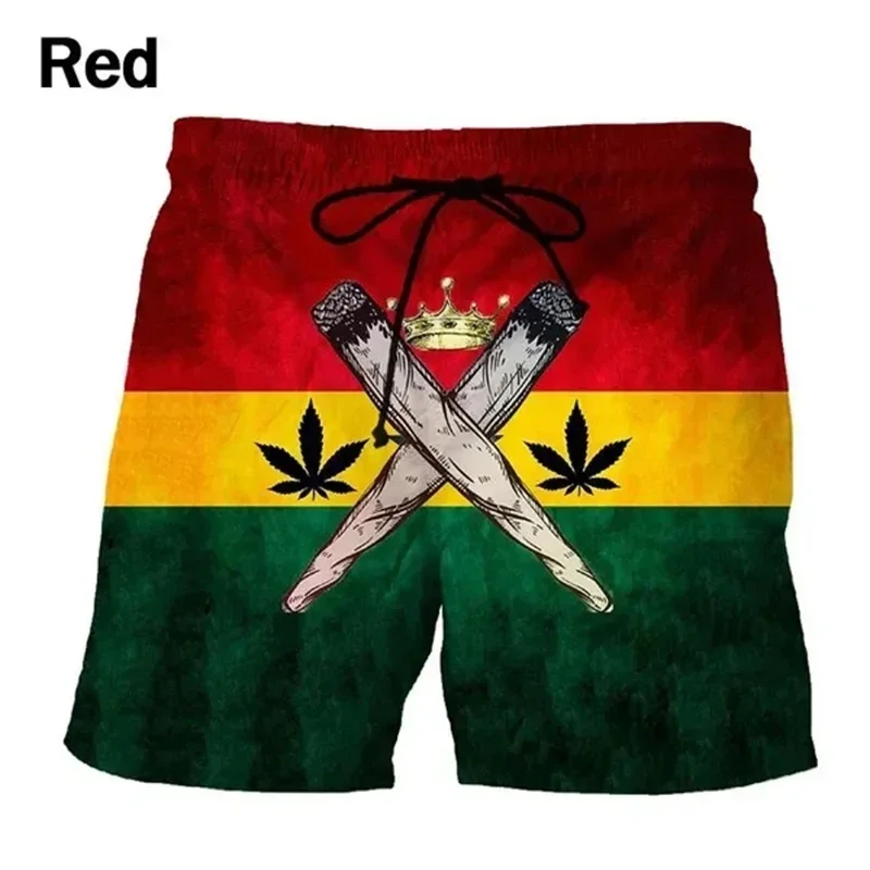 3D Printed Bob Marley Pattern Beach Shorts For Men Reggae Music Hip Hop Casual Funny Board Shorts Quick Dry Men Oversized Shorts