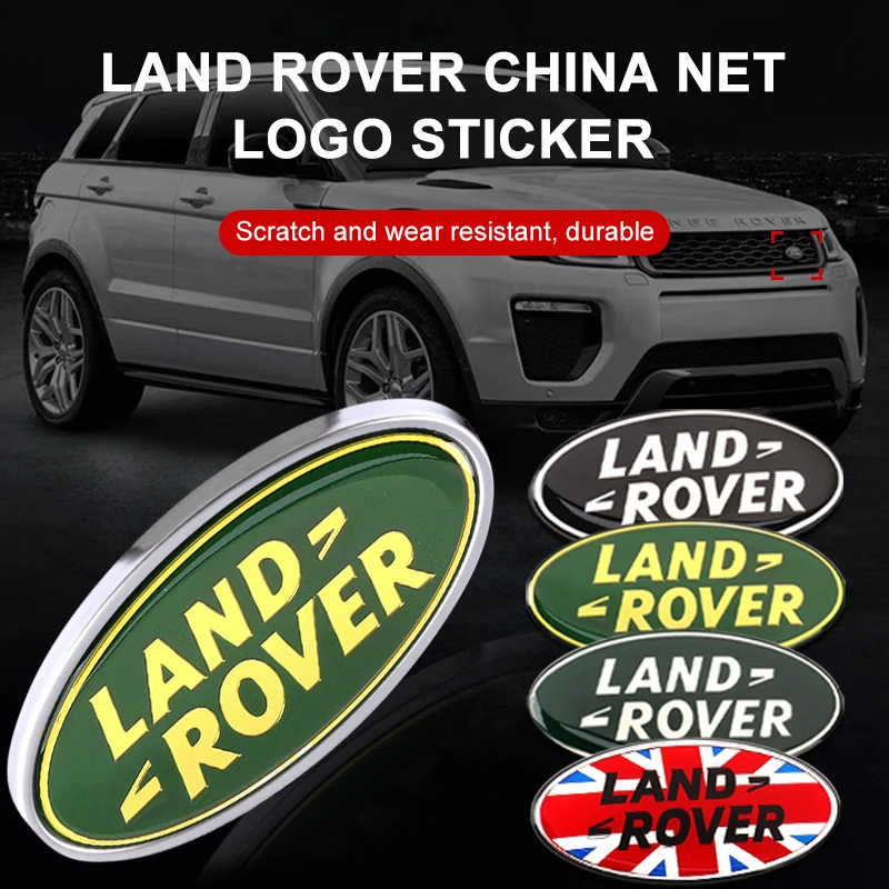 Emblema Adesivo para Radiador Frontal de Carro, Acessórios para Land Rover Defender Freelander Discovery 1 2 3 Evoque Range, 1 Unidade