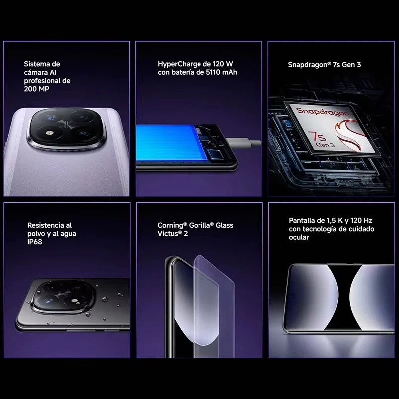 هاتف Xiaomi Redmi Note 14 Pro Plus 5G 8GB/256GB 12GB/256GB 12GB/512GB NFC الإصدار العالمي للهاتف المحمول