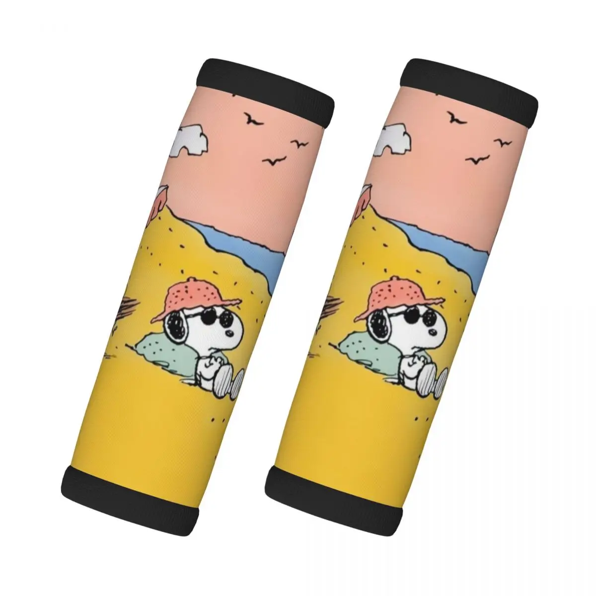 

Custom Cute S-Snoopys Luggage Handles Wrap Grips 2 Pcs Neoprene Suitcases Luggage Travel Accessories For Backpack Shoulder Pad