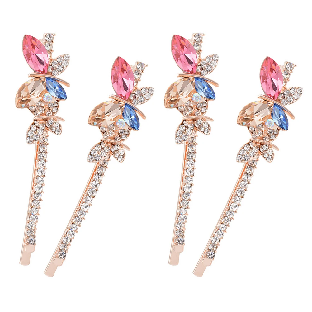 

Rhinestone Butterfly Clips Colorful Diamond Hair Barrettes for Women Girls Party Accessories Durable Fashion Hair Care Styling