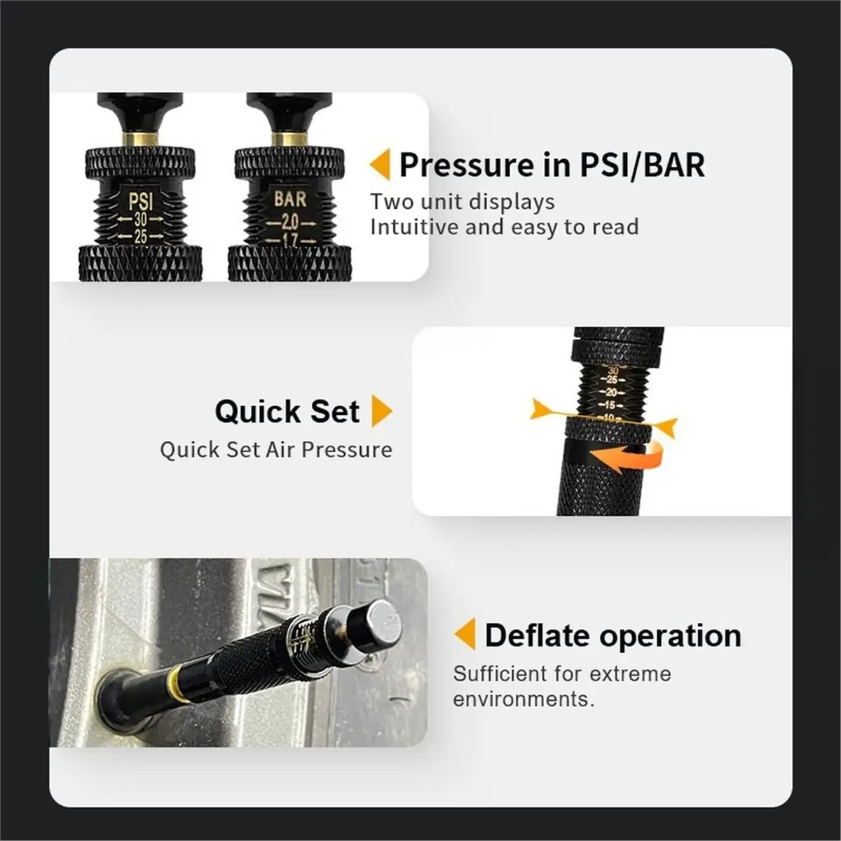 2026 New Adjustable Auto Stop Tire Deflators Tire Pressure Reduction Tool for Easy and Efficient Operation