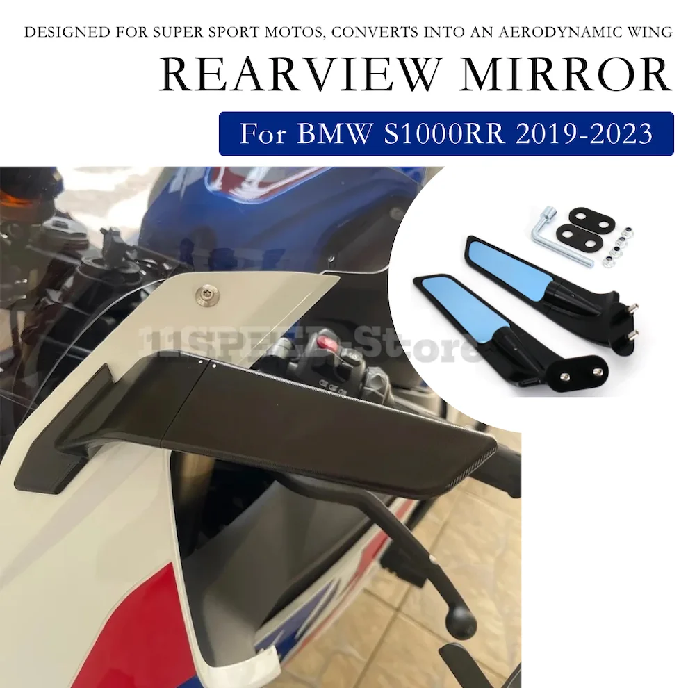 Rearview Mirror For BMW S1000RR S 1000 RR 2019-2023 Wind Wing Adjustable Rotating Side Mirrors Motorcycle Accessories