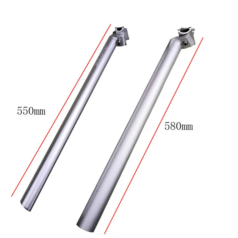 G162 Bicycle Part Seatpost Folding Car 412seat Tube BMX Aluminum Alloy 33.9*550 Matte Silver Lengthened Ultra Light