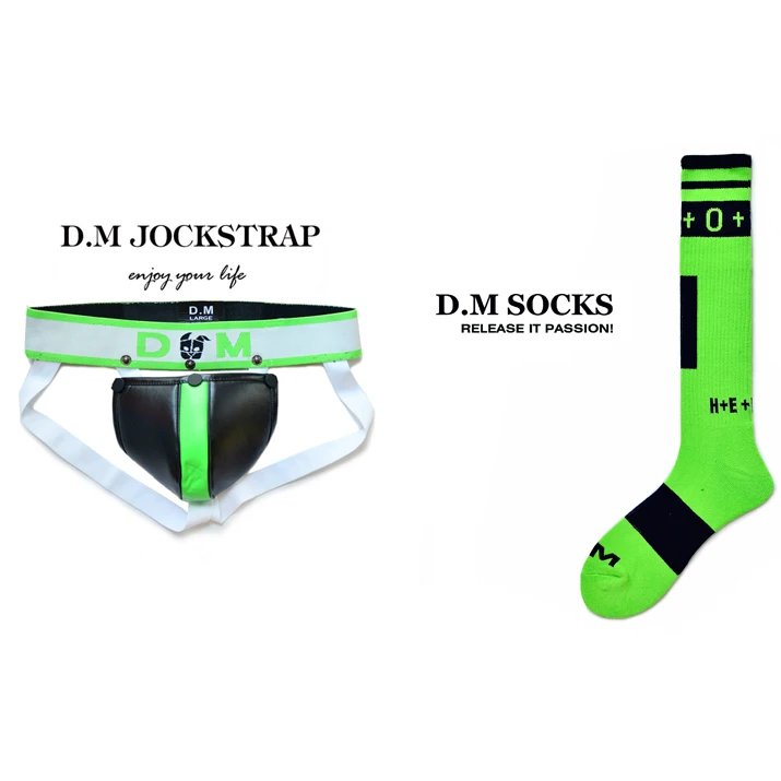 Men\'s Underwear Gay Thongs Men Underpants Letter Low-Rise Jockstrap sock set