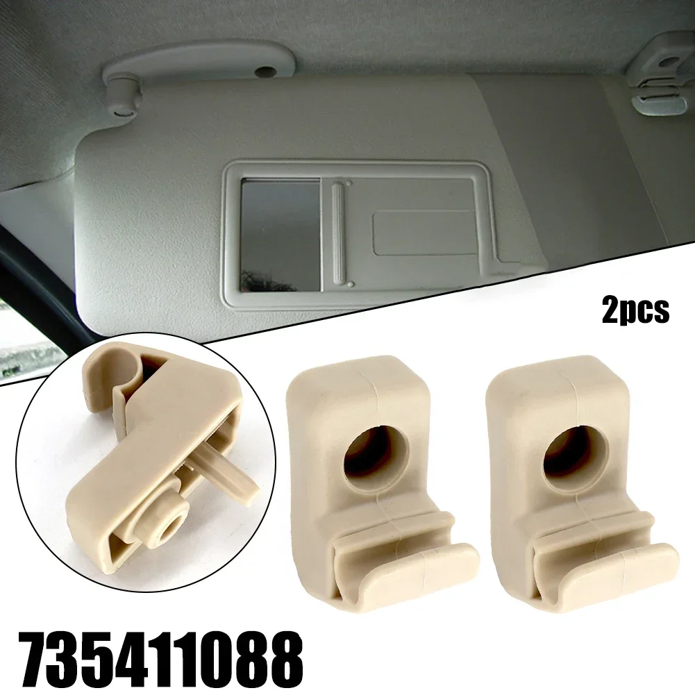 

2Pcs Car Sun Visor Holder Mount Bracket Clip Holder Styling 735411088 For Fiat Grande Punto Etc Car Accessories