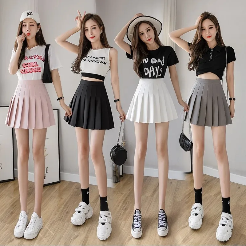 

"Zeyla All Season Pleated Skirt - Long School Uniform Skirt (Extended+Safety Shorts+Zipper+Button) Classic Style"