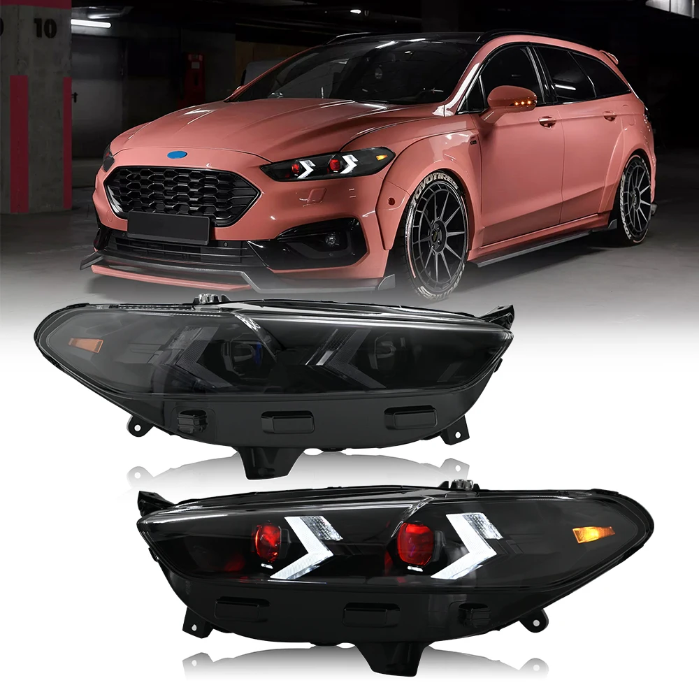 

Headlights For Ford Fusion/Mondeo 2013-2016 Red Demon Eyes Projector Car Accessories LED Head Lamps Assembly