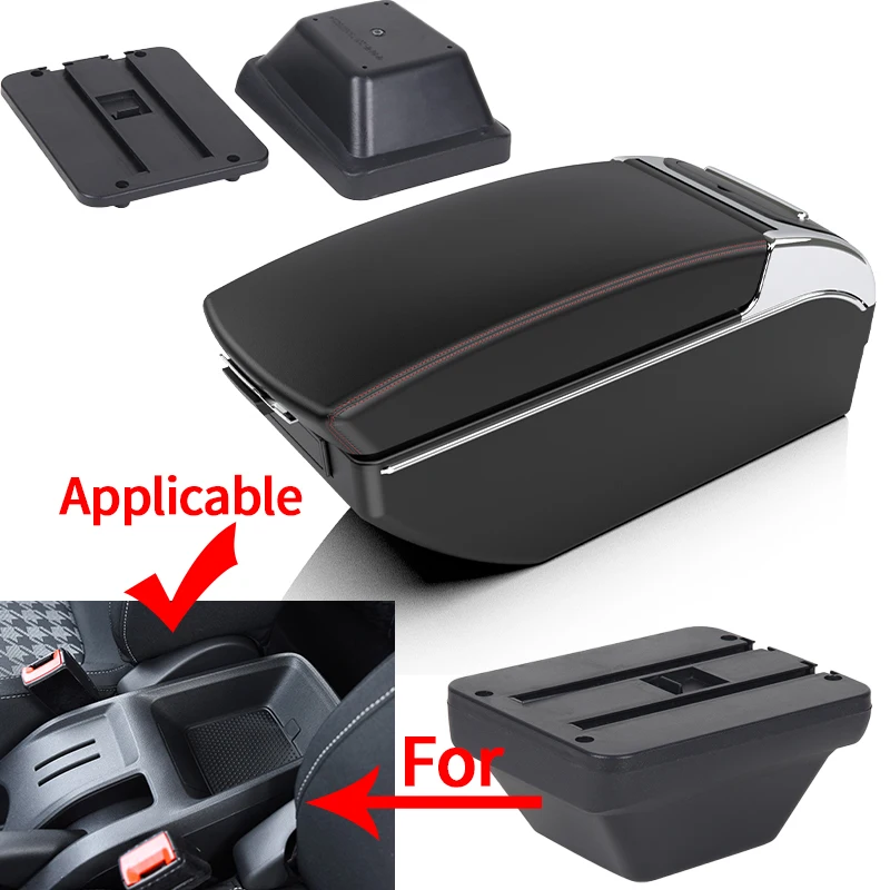 For MG ZS Armrests For MG ZS car Center Console Storage armrest Box modification accessories with LED USB Can charge