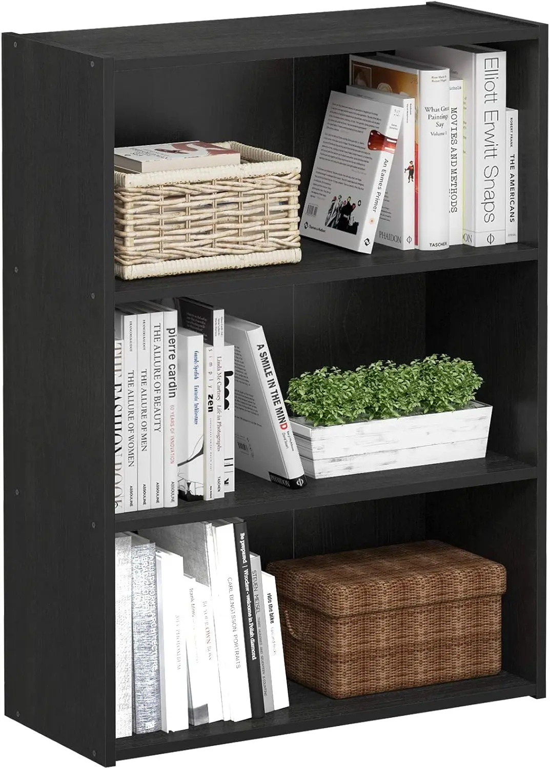 3-Tier Bookshelf 9.7 x 23.7 x 31.5 Tier Storage Home Office  Storage Organizer Free Standing Display Rack