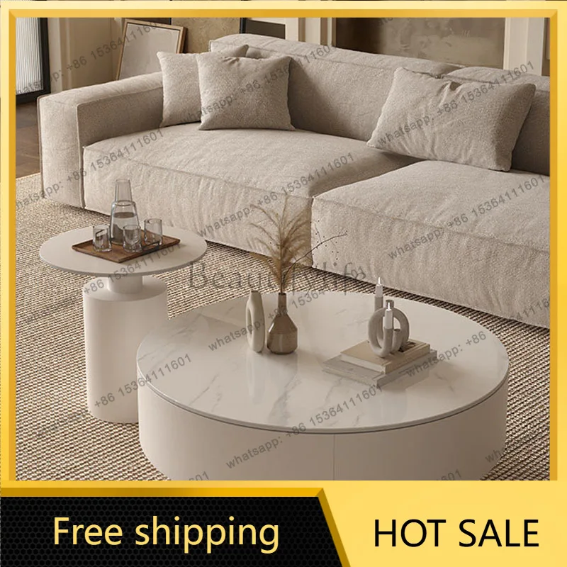 YJ Luxury Modern Coffee Table Decoration Wood Minimalist Aesthetic Unique Side Table Simple Designer Couchtisch Salon Furniture
