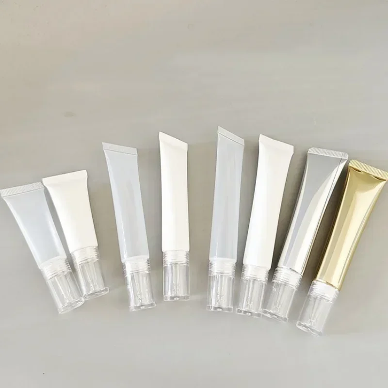 Clear Squeeze Tube Dropper Nozzle with Cap 20ml Empty Package for Eye Cream/lotion/serum Set for 10-50Pcs Wholesale