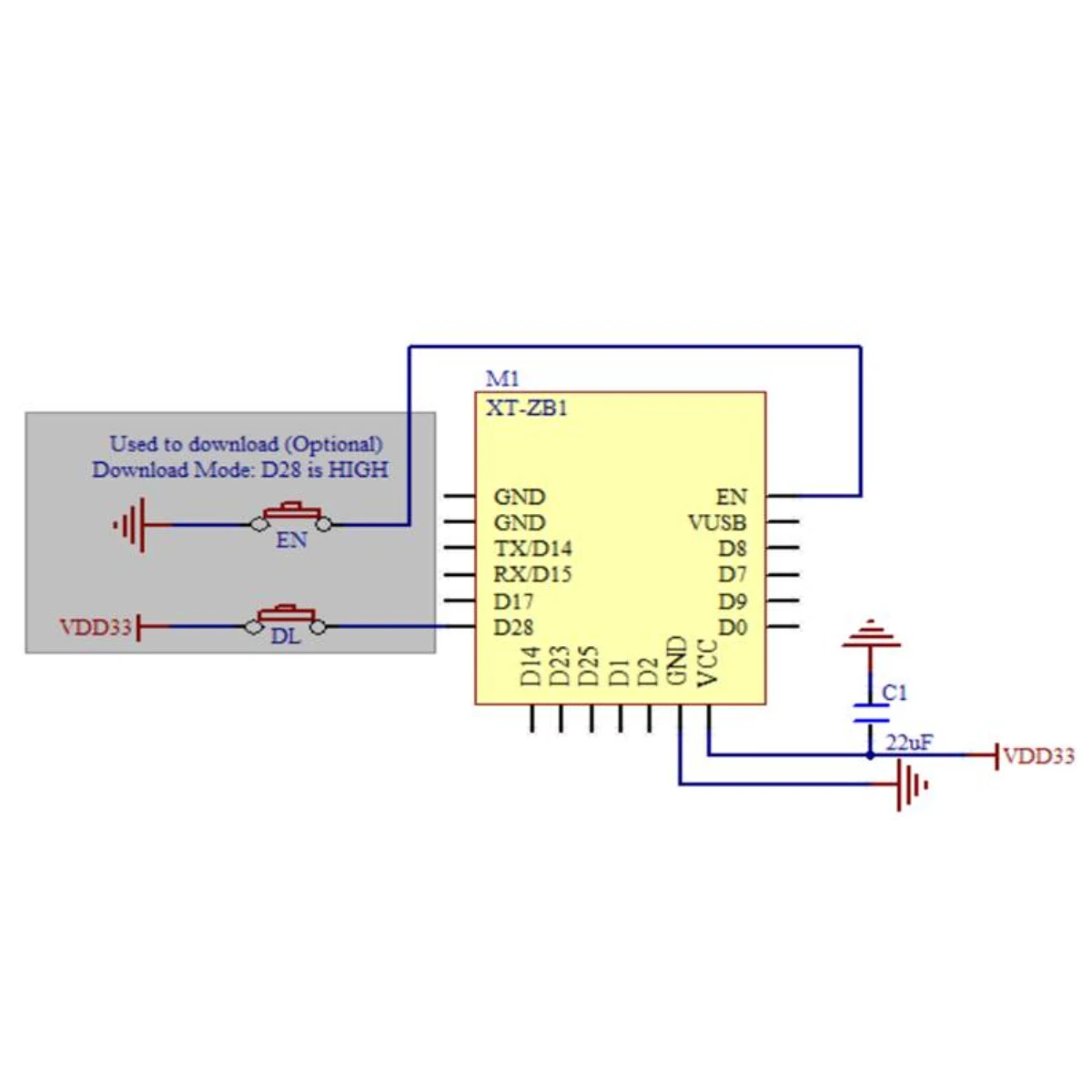 XT-ZB1 Module Zigbee3.0+ Bluetooth 5.0 Module Transparent Transmission Module BL702 Ultra