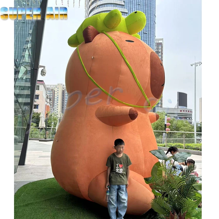 人気の漫画モデル屋外装飾とてもかわいい装飾用インフレータブルカピバラ