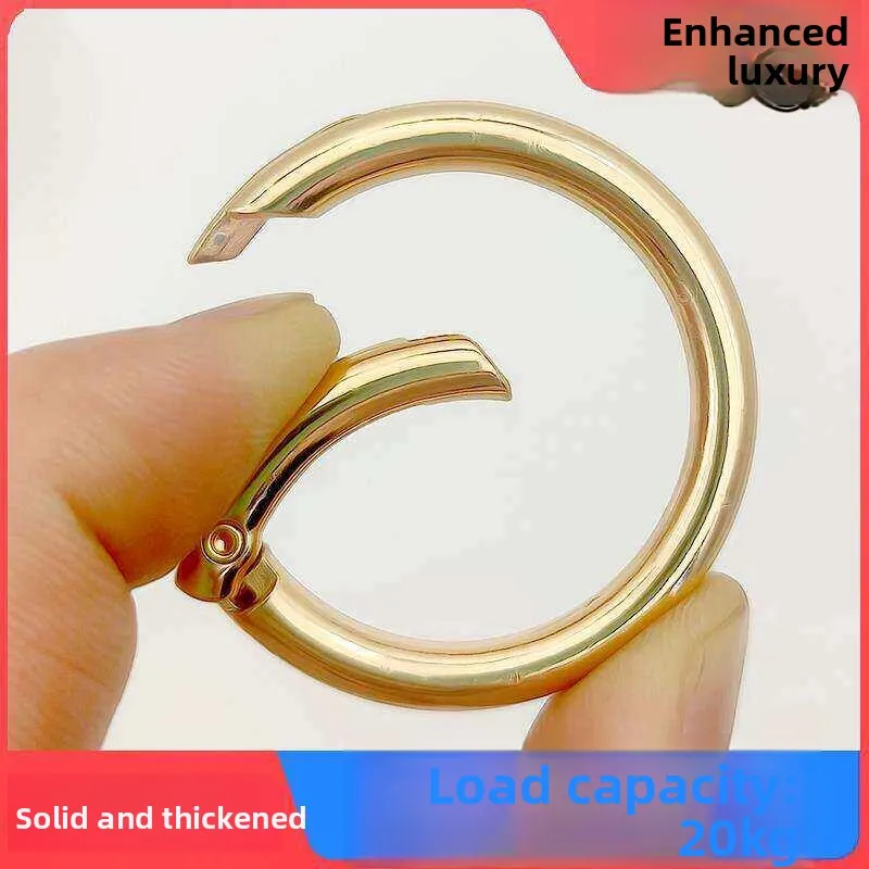 Metal Ring Buckle Crossbody Bag Doll Pendant Buckle round Card Buckle Fixator Thicker Open Circle Hanging Buckle