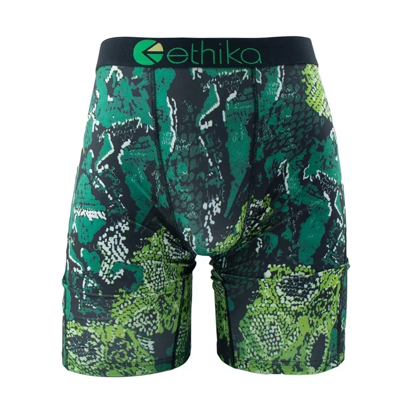 ETHIKA Sexy Fashion Print Men\'s Underwear Boxer Cueca Panties Lingerie Men Underpants Boxershorts Trunks Plus Size Boxers Briefs