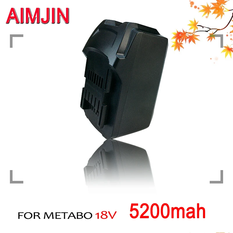 Para metabo 18v 5200mah bateria sem fio ferramenta elétrica brocas drivers chave martelos, para 625592000 625591000 ferramenta bateria