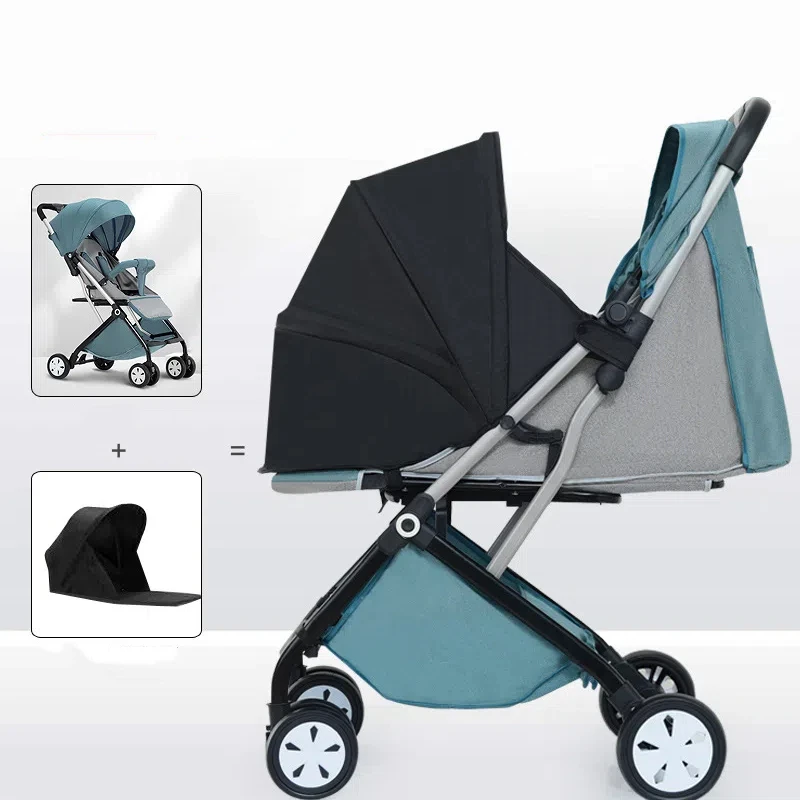 High View Baby Strollers Baby Strollers Driver Strollers Folding Parachute Portable Baby Strollers Can Sit and Lie Down Folding