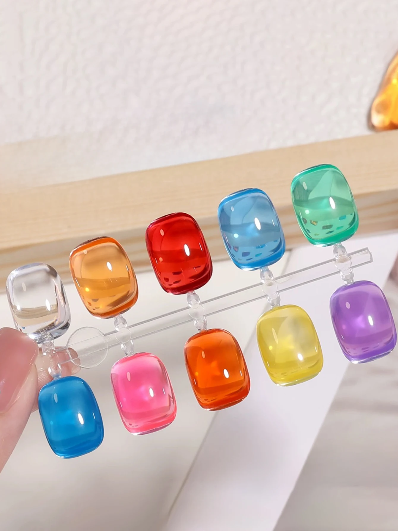 MIANEL 12ML Candy Glass Jelly Gel Nail Polish With Cat Eye Effect 2026 New Dopamine Candy Glass Gel Polish Blue Nails 1-9pcs