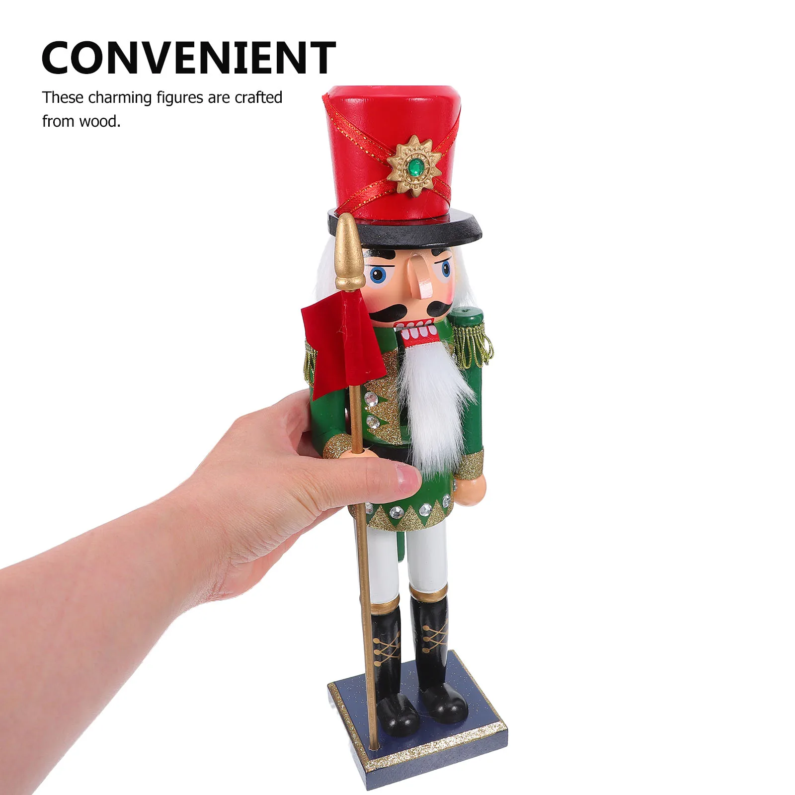 

Nutcracker Ornaments Holiday Table Decor Dining Christmas Centerpiece Green Funny