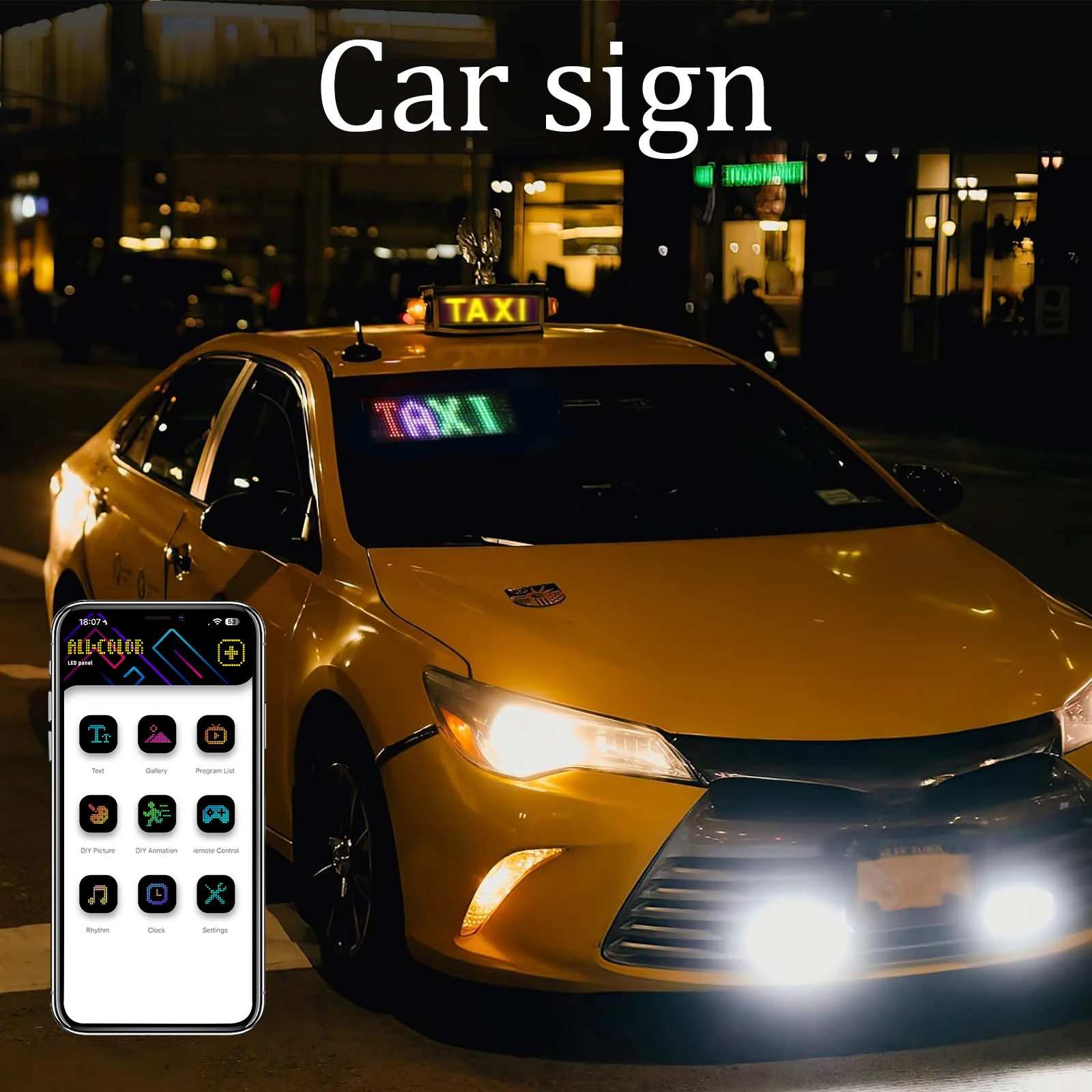 LED Screen Sign Scrolling Advertising Light Bluetooth-compatible APP Control LED Matrix Pixel Panel Programmable Strip Lights