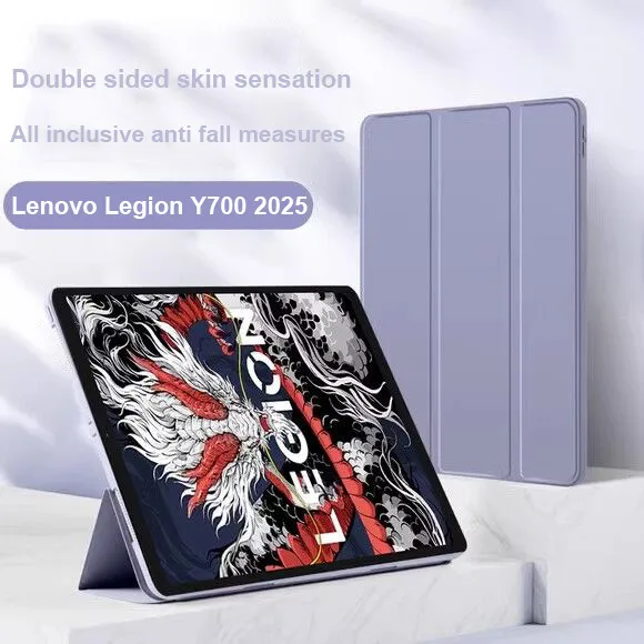 

Чехол для Lenovo Legion Y700 2025 4-го поколения 3-го TB321FU 2023 2-й 2022 1-й 8,8 кожаный чехол Smart Sleep Wake Stand Solid Protective Cover