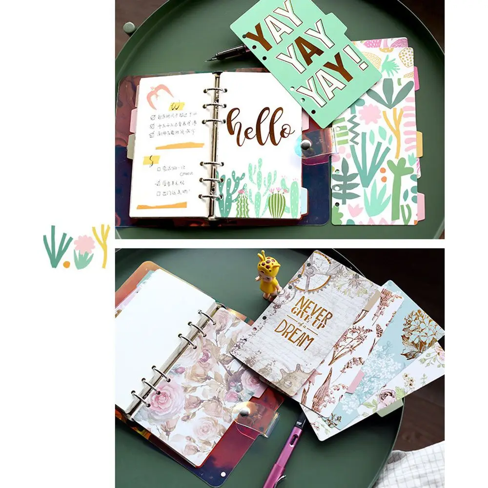 Notebook Binders Personal Planner Binder Index Dividers Binder Index Page Binder Indexing Cards Loose Leaf Separator Page