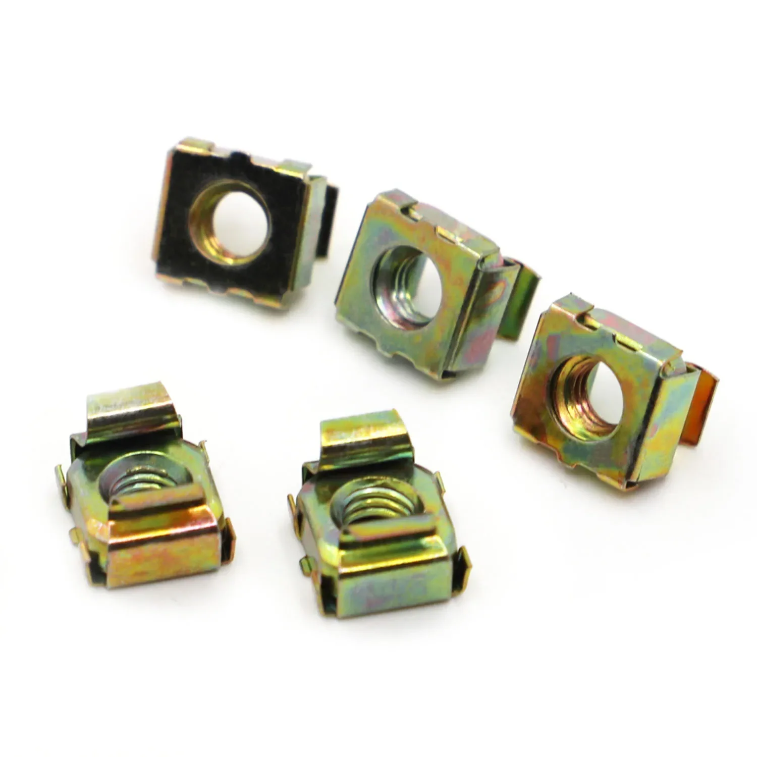 Color Zinc-plated Carbon Steel Floating Nut M4 M5 M6 M8 M10 M12 Cassette Elastic Enclosure Card Cage Nuts