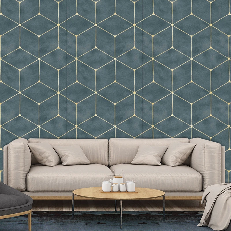 VinylGeometric Lattice Wall Decoration Self Adhesive Wallpapers Bedroom Study Living Room Furniture Makeover Home Decor Stickers