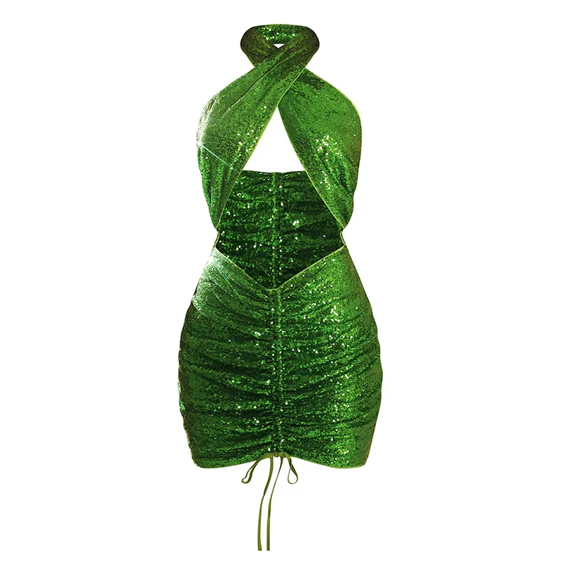 Bodycon Jurk Formele Jurken Vrouw Chic Gepolijst Samen Goed Vervaardigd Verfijnde Jade Gekerfde Hals Blouson Drop Taille Dag