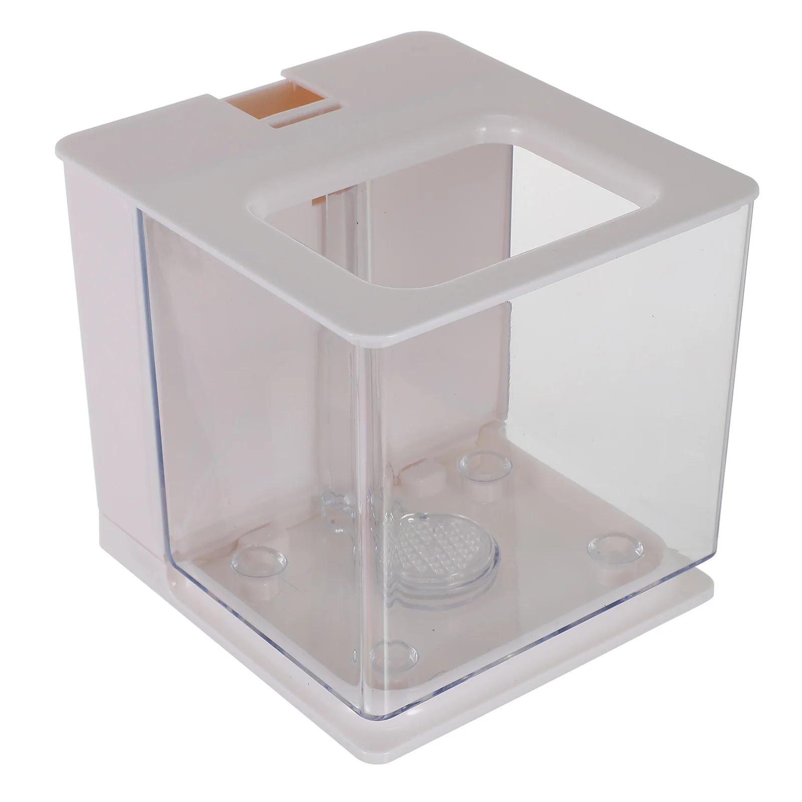 

Mini Fish Tank Aquarium Rearing Container Self Cleaning Automatic Acrylic Water Free Table Fry Hatching Office Transparent Desk