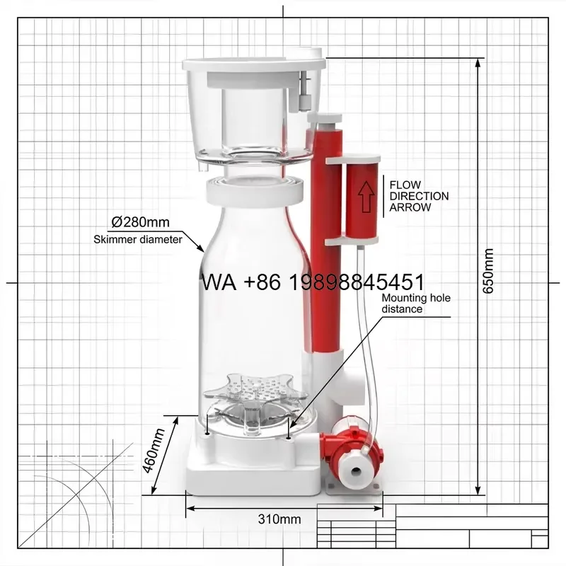 Wmwmnu for Auto Power Off Protection Protein Skimmer Anti-overflow Leakage Prevention Smart Separator Controller Saltwater