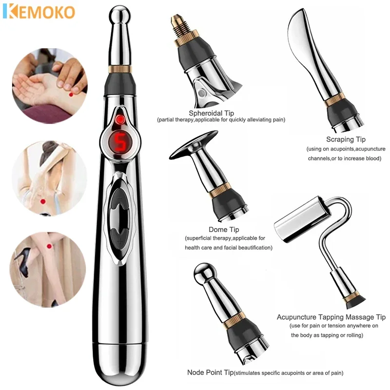 Beauty Instrument Charging Acupuncture and Moxibustion Point Massage Stick Point Pressure Pen Physical Therapy Meridian Pen