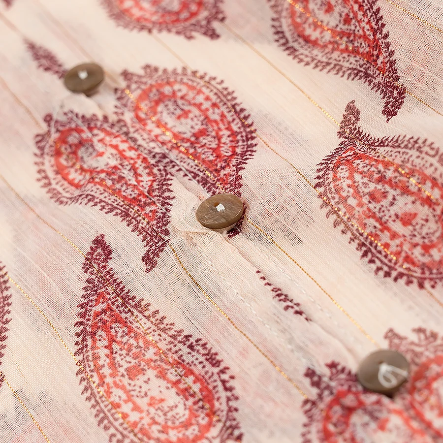 Camicia da donna Camicette eleganti in chiffon stampate vintage Camicia Camicie e camicette a maniche lunghe