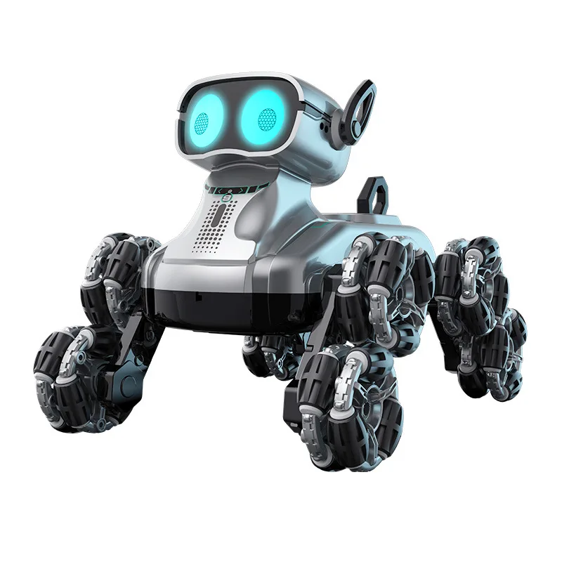 LightSmart Wireless Robot Dog Electric Remote Control Car 8-Wheel Gesture Sensing Children's Toy for Birthday Gift RC Vehicle