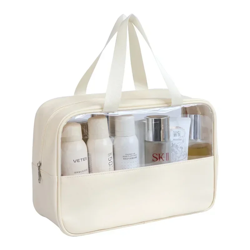 Women's Clear Makeup Bag Portable Travel Cosmetic Bag Large Capacity Bath Bag Multifunctional Waterproof Storage Compartment image 6