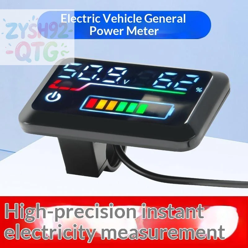 Hot Precision Voltage Meter Digital Battery Level Indicator 48V-72V Power Display For Electric Scooter Motorcycle E-Bike Car 1PC