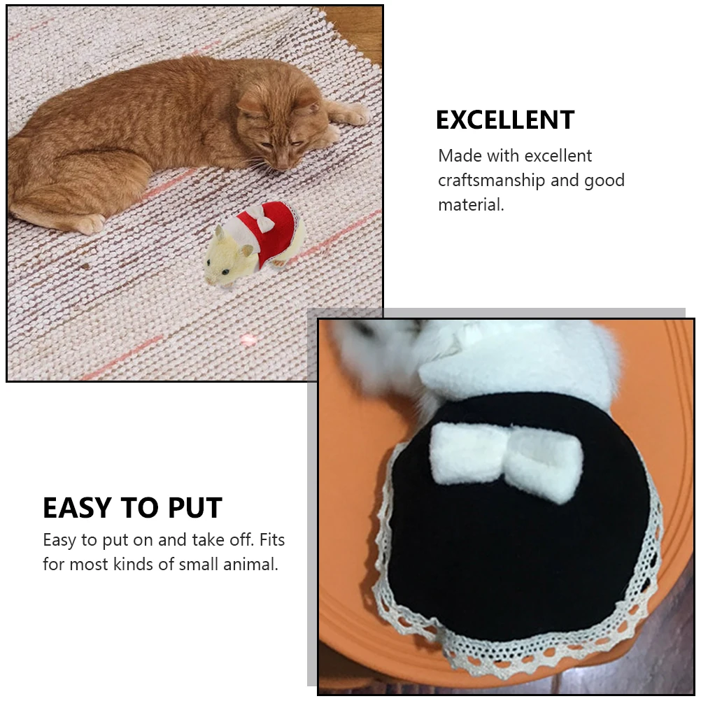 

2Pcs Small Pet Hamster Vest Bowknot Lightweight Breathable Clothing Easy Wear Small Animal Apparel Hamster Vest