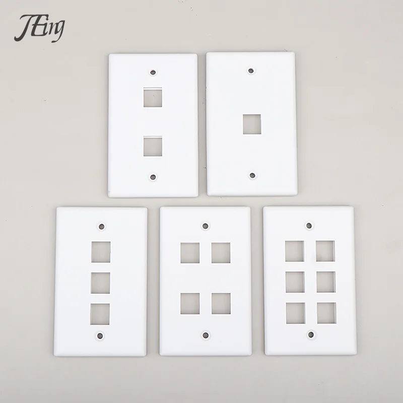 Wall Plate USA Faceplate, Low Profile Ethernet WallPlate Single Gang FacePlates For Keystone Coupler - 1PCS