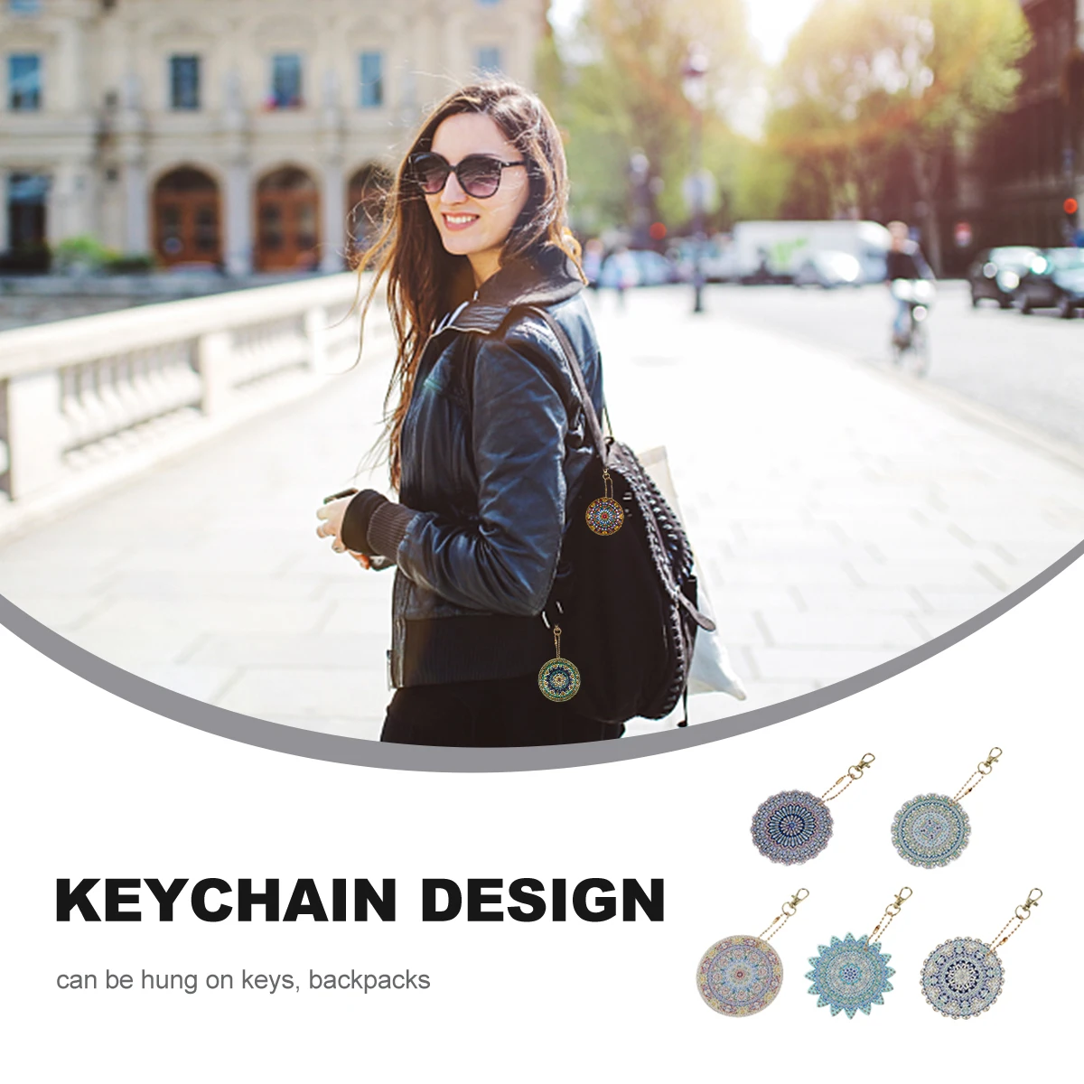 

KEYCHAIN M украшение со стразами медальон блестящие цепочки кольцо брелки DIY ювелирные изделия ремесленные принадлежности