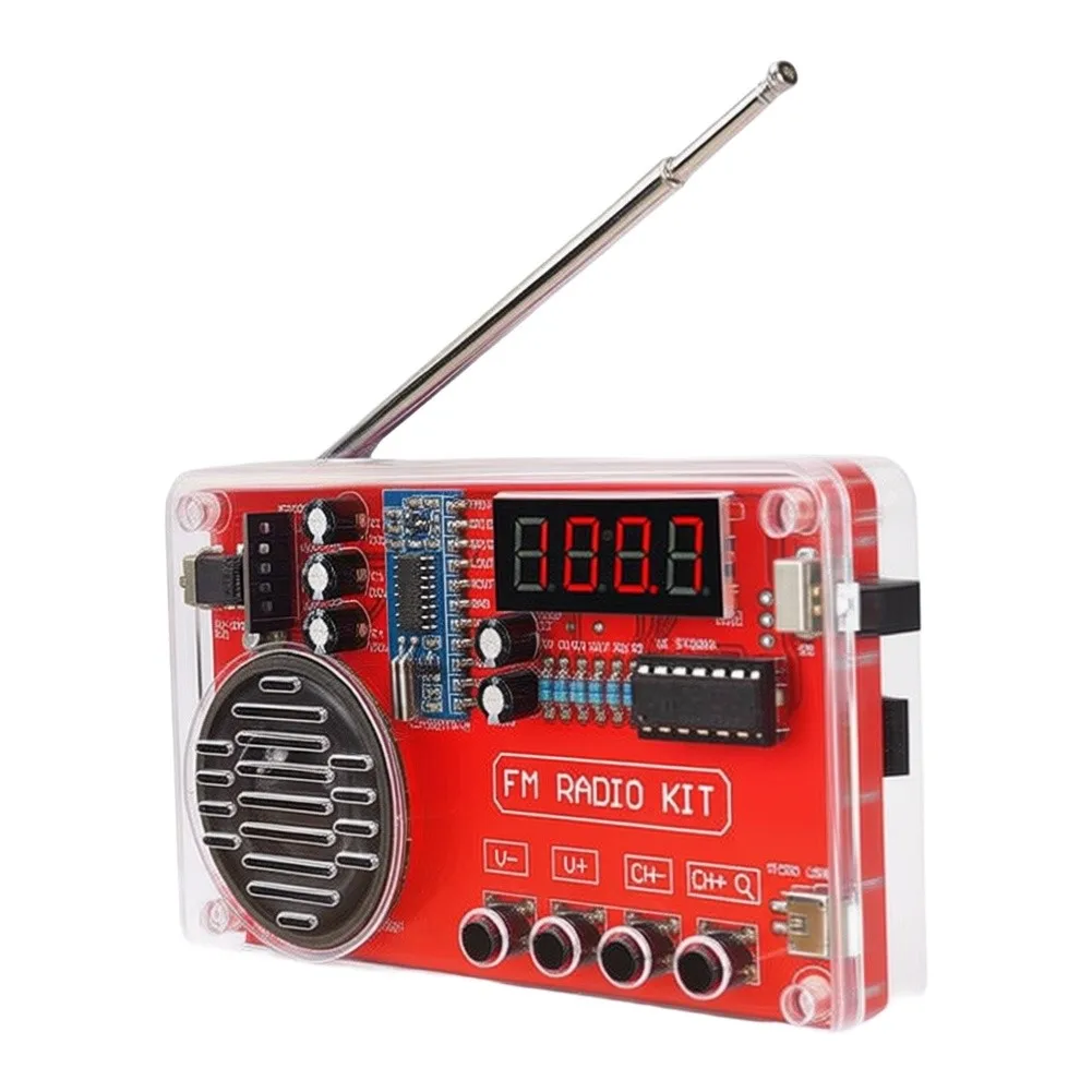 Digital Display For FM Radio DIY Soldering Kit 50-108MHz Adjustable Receiver With 3W Speaker For Electronic Learning And Assembl